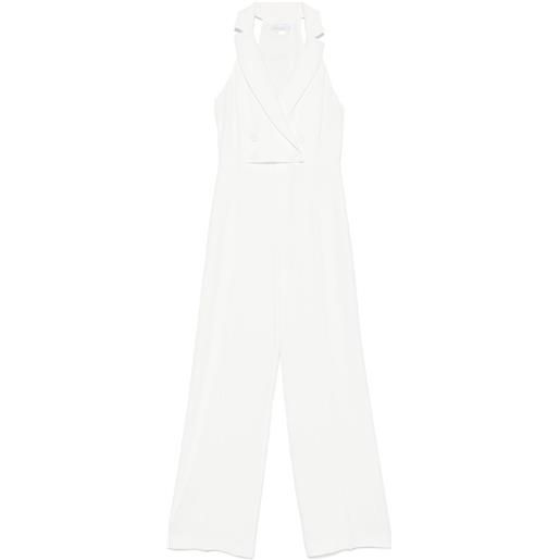 Patrizia Pepe tuta intera doppiopetto in cr�pe - bianco