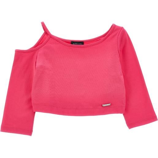 Monnalisa t-shirt cotone organico con spallina