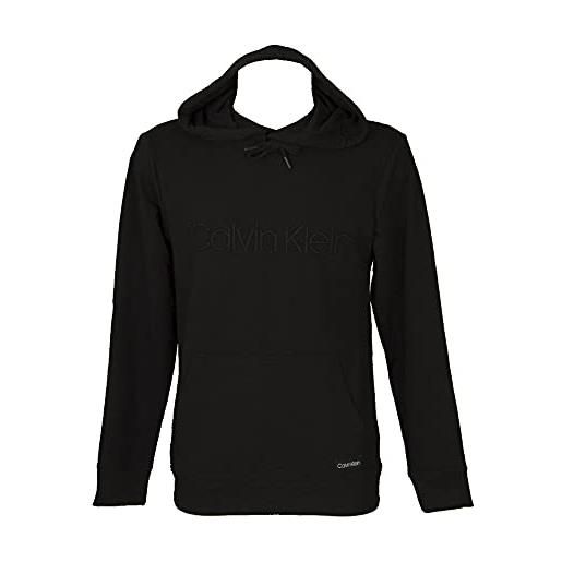 Calvin Klein felpa maglia con cappuccio e tasca davanti uomo ricamo estiva ck articolo nm2062e, ub1 black, xl