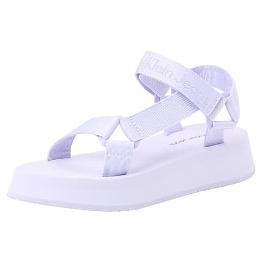 Calvin Klein jeans donna sandali webbing sandal estivi, nero (triple black), 41