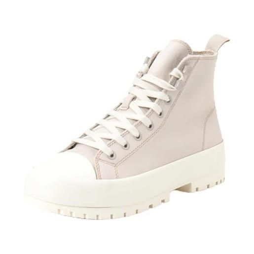 Calvin Klein donna sneakers hybrid laceup suede profilo medio, avorio (eggshell/creamy white), 36