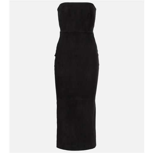 Alex Perry abito midi in suede