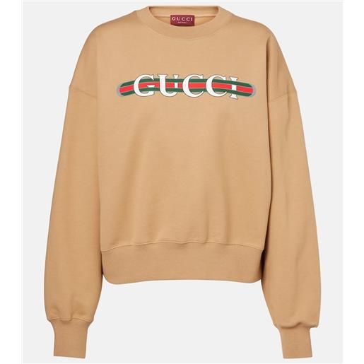 Gucci felpa in jersey di cotone con logo