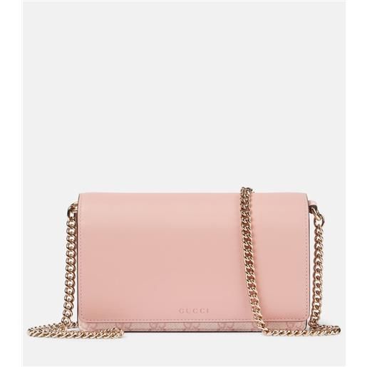 Gucci clutch portafoglio gg emblem con pelle
