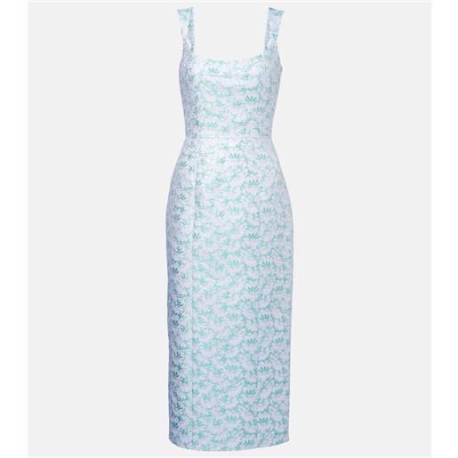 Markarian abito midi numa daisy in broccato floreale