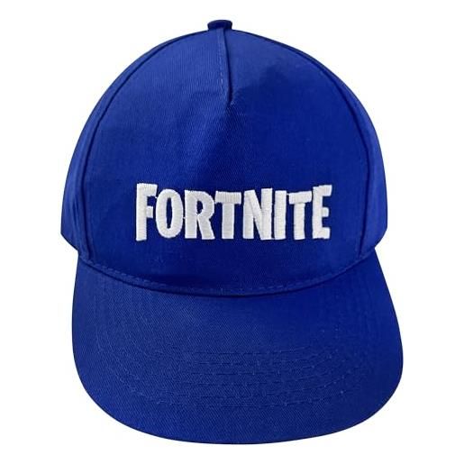 Fortnite difuzed - berretto da baseball unisex per bambini, regolabile, nero o blu, s/m/l, iconico cappello per fan dei videogiochi, blu, m