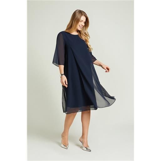 Luisa Viola abito elegante in georgette e jersey donna