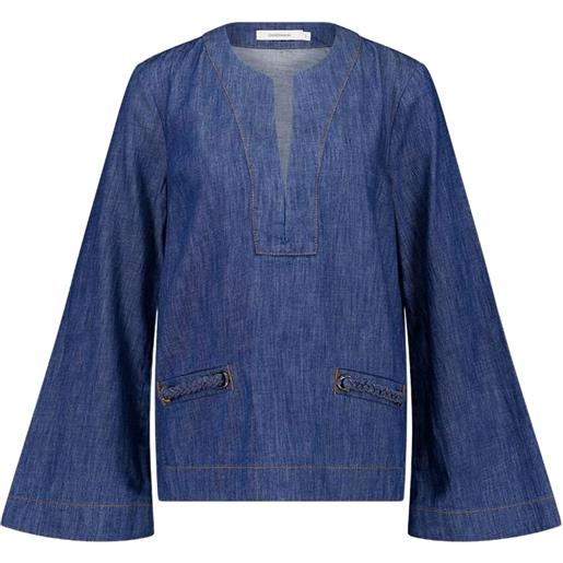 ZIMMERMANN tunica denim - blu