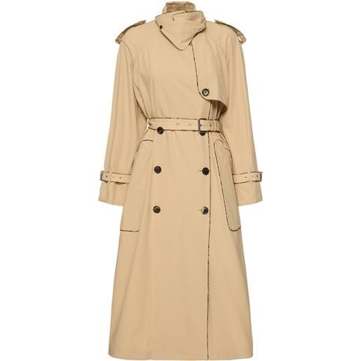 DRIES VAN NOTEN trench risto in popeline di cotone washed