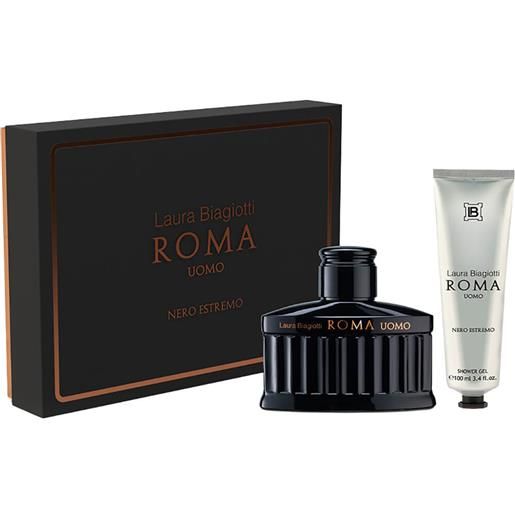 Laura Biagiotti roma uomo nero estremo eau de parfum intense - cofanetto