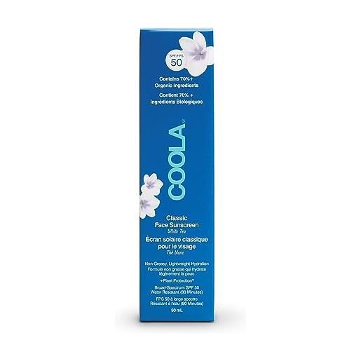 COOLA classic face sunscreen lotion spf 50, white tea, 50ml