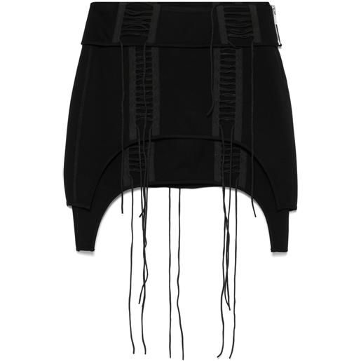 Helmut Lang minigonna con lacci - nero