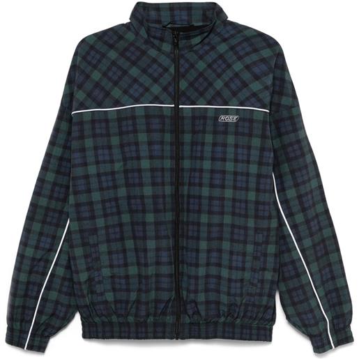 Martine Rose giacca sportiva tartan - nero