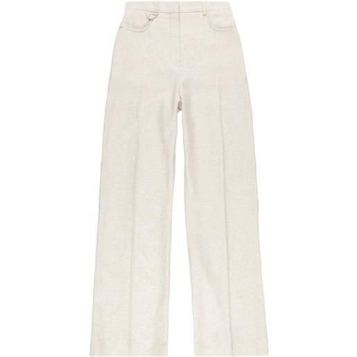 Jacquemus pantaloni sauge svasati - toni neutri