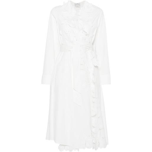 Forte Forte abito midi con ricamo - bianco