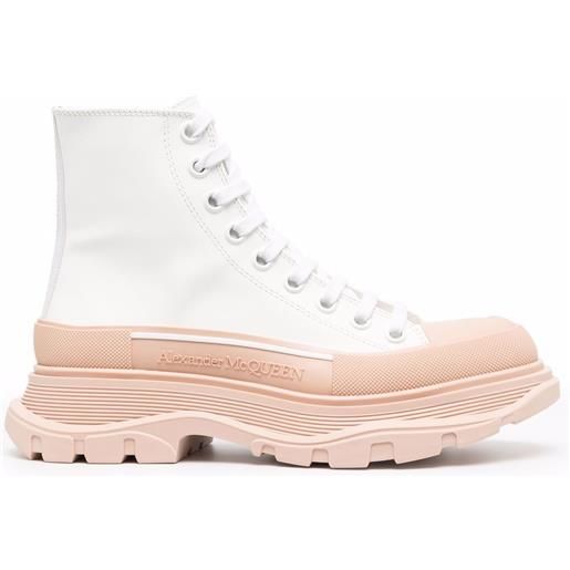 Alexander McQueen stivaletti tread - bianco