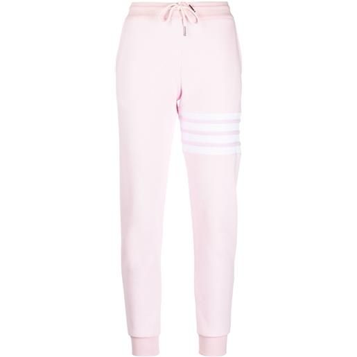 Thom Browne joggers affusolati con righe - rosa