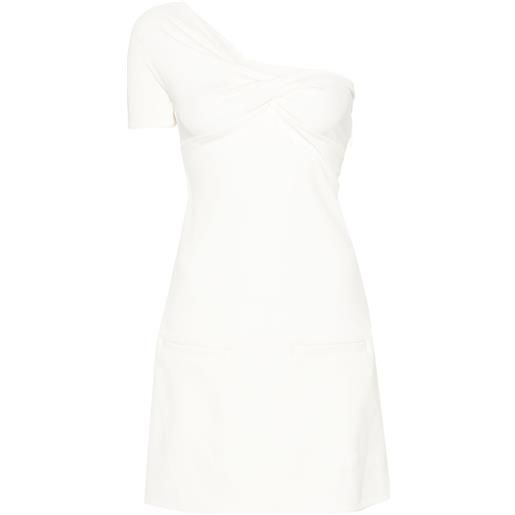 Courrèges abito corto monospalla - bianco