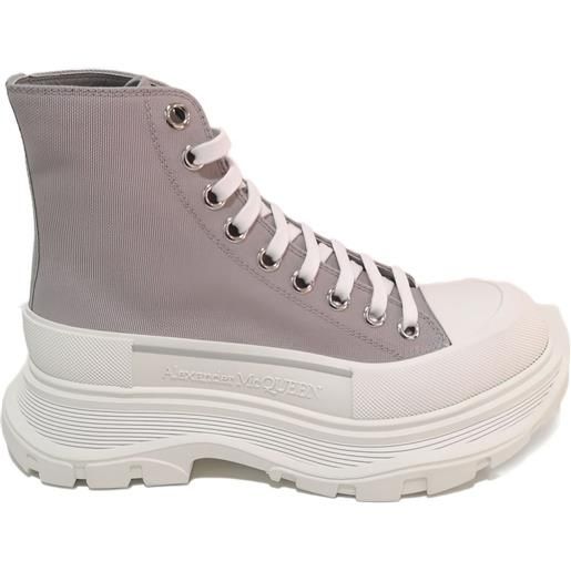 Alexander McQueen stivali tread slick - grigio