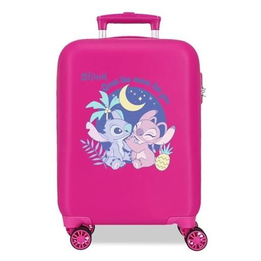 Trolley Stitch Per Bambini - Valigia Rigida ABS 4 Ruote, 34.5x20x51cm 31L, Blu - Foto 4