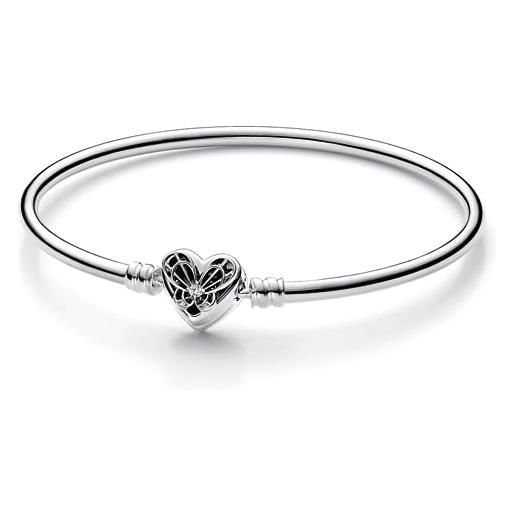 PANDORA bracciale moments 592593c01-21 cuore, argento, nessuna pietra preziosa