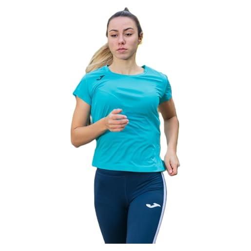 Joma t-shirt femme record ii, unisex - adulto, turchese, xxl