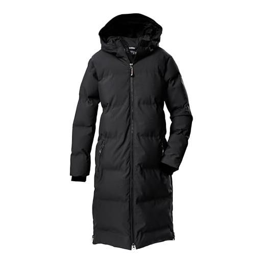 Killtec bambine e ragazze cappotto trapuntato/funzionale in piuma d'oca con cappuccio kow 237 grls qltd ct, schwarz, 128, 43595-000