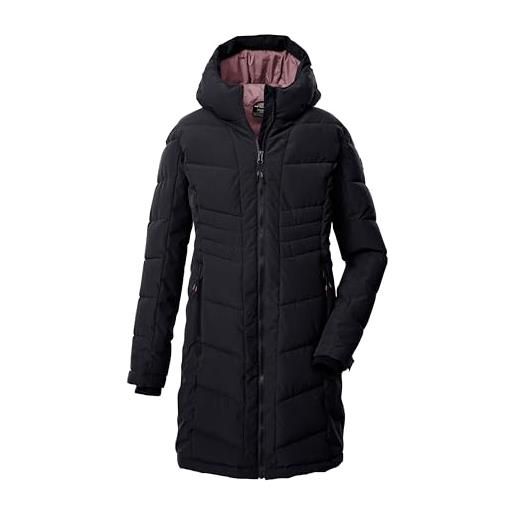 Killtec bambine e ragazze cappotto trapuntato/funzionale in piuma d'oca con cappuccio kow 219 grls qltd ct, schwarz, 140, 43505-000