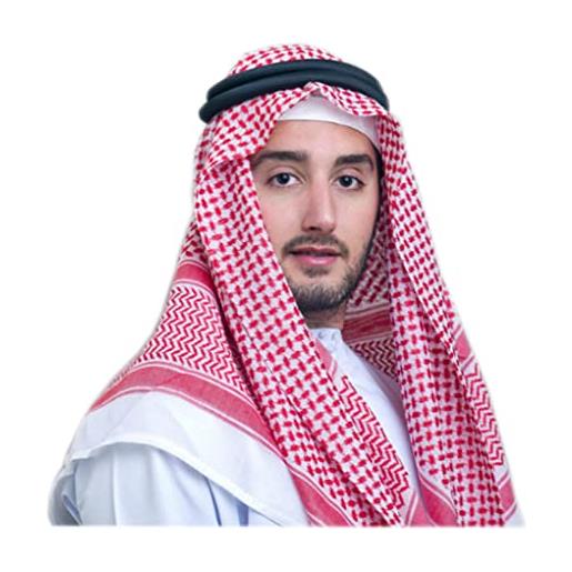 YJZQ shemagh foulard da uomo arabo con fascia nera copricapo musulmano copricapo scialle keffiyeh mediorientale arabo sciarpa testa turbante testa vestito, rosa, taglia unica