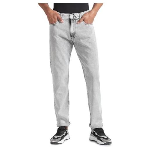 Calvin Klein jeans authentic straight j30j324563 pantaloni di jeans, denim (denim grey), 30w / 32l uomo