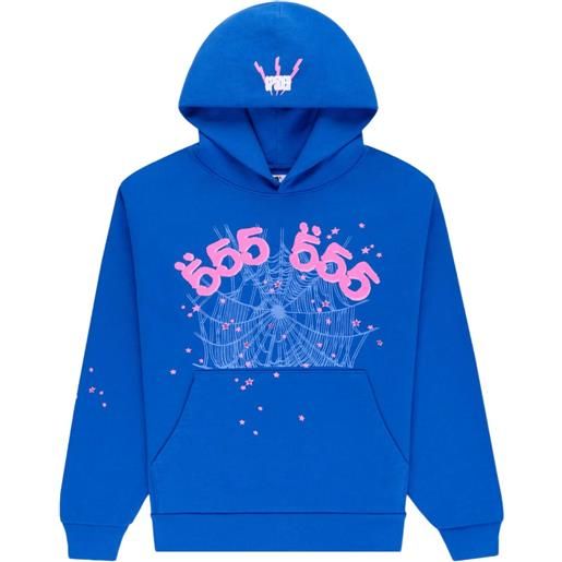 SP5DER felpa angel number con cappuccio - marrone