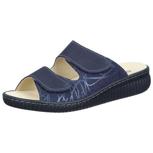 Ciabatte Comfort Ciabatte Donna Inblu - Doppia Fascia Con Strass E Plantare In Pelle Imbottito Sandali Doppia Fascia Strass
