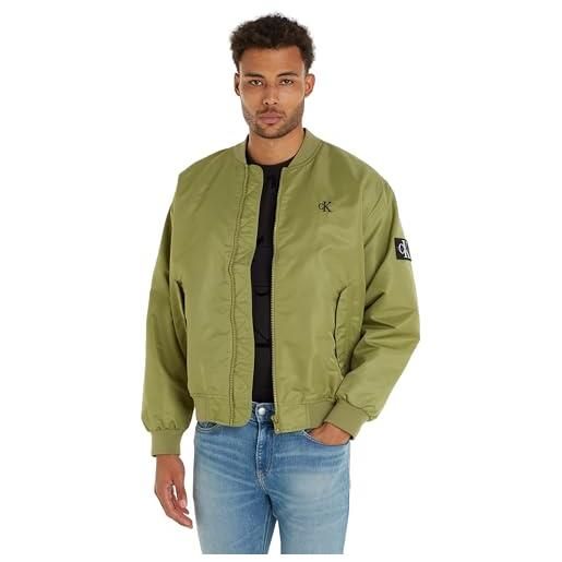 Calvin Klein jeans bomber jacket, giacche tessute uomo, dark juniper, 