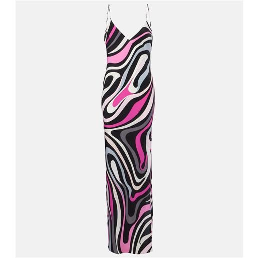Pucci abito sottoveste marmo in crãªpe de chine