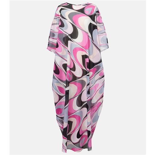 Pucci caftano onde in mussola di cotone