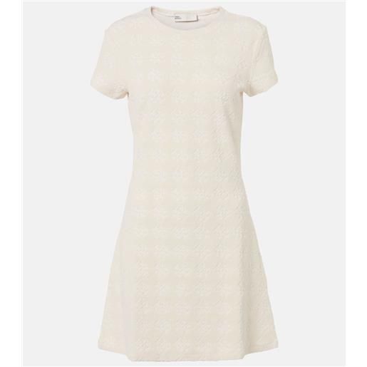 Tory Burch abito corto in jacquard di spugna di cotone