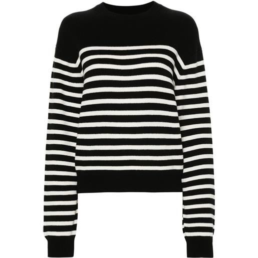 KHAITE maglione a righe - nero