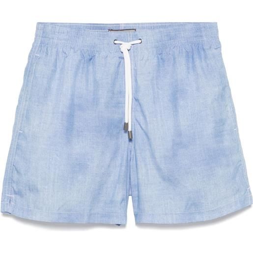 Canali costume da bagno con coulisse - blu