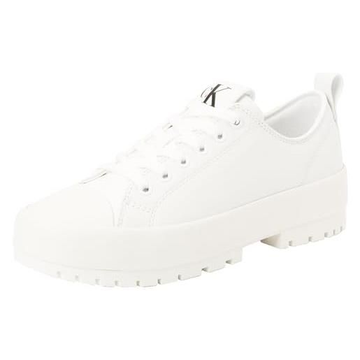 Calvin Klein donna sneakers hybrid nappa profilo basso, bianco (bright white), 40