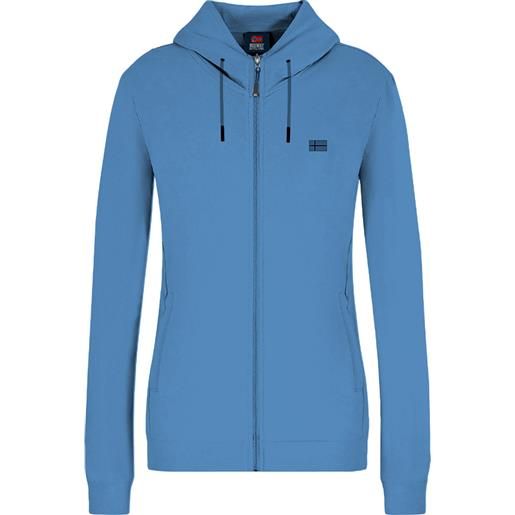 Felpa Con Cappuccio Donna NOROZE In Pile | Maniche Lunghe Con Coulisse | Blu 46 | Tinta Unita