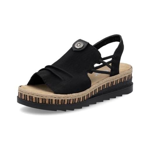 Rieker sandali da donna v7972, sandali da donna, nero 00. , 42 eu stretta