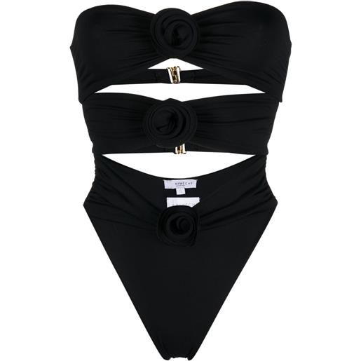 La Reveche costume intero con arricciatura - nero