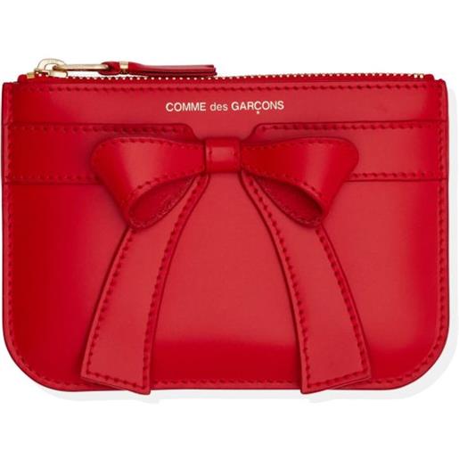 Comme Des Garçons Wallet portafoglio big bow - rosso