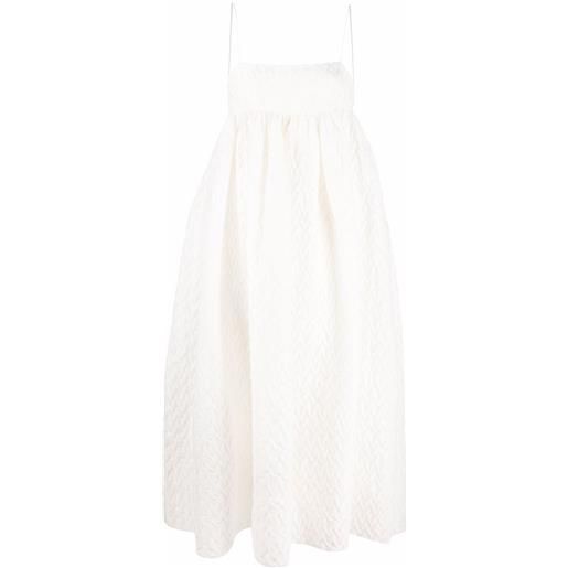Cecilie Bahnsen abito beth plissettato - bianco