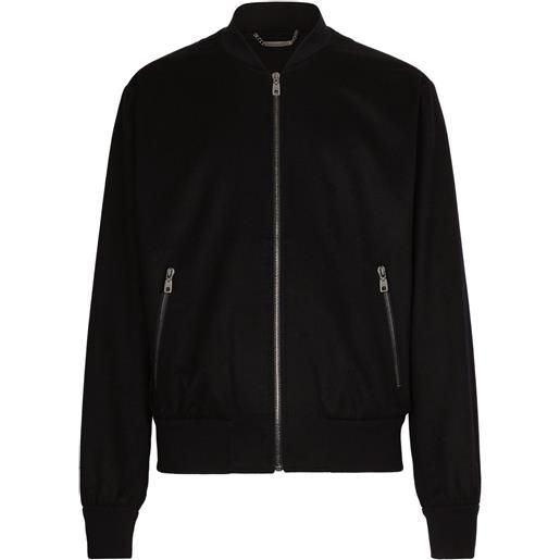 Dolce & Gabbana bomber con zip - blu