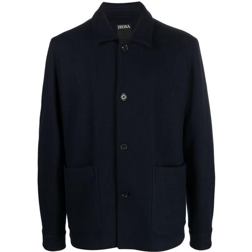 Zegna giacca-camicia alpe chore - blu
