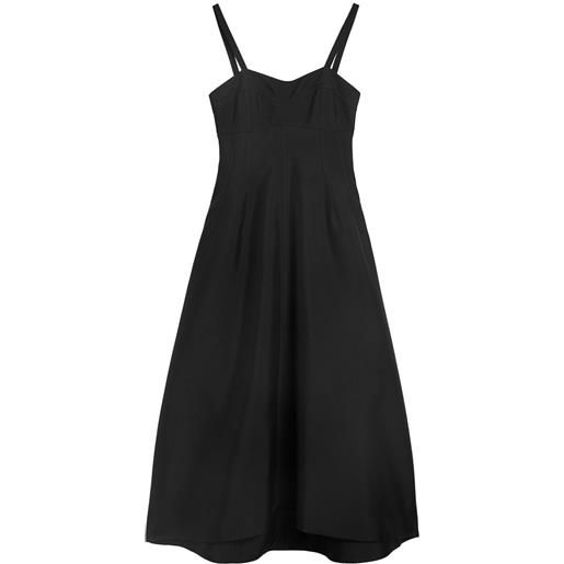 Jil Sander abito midi in stile bustino - nero