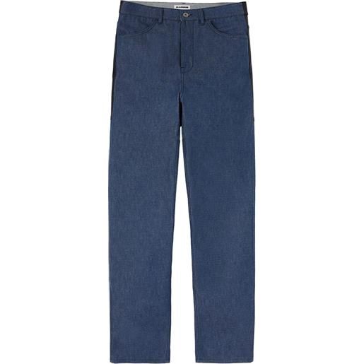 Jil Sander pantaloni a inserti - blu