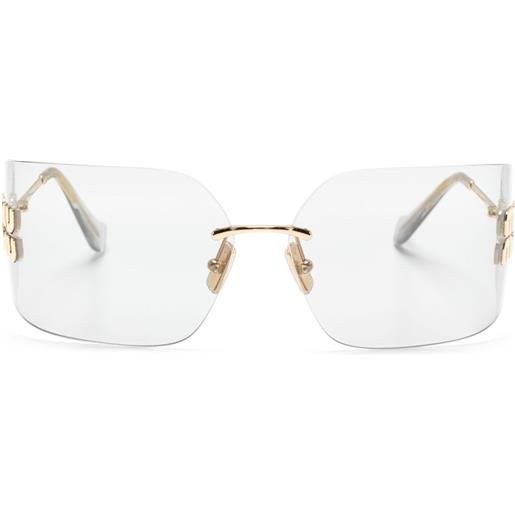 Miu Miu Eyewear occhiali da sole rimless - oro