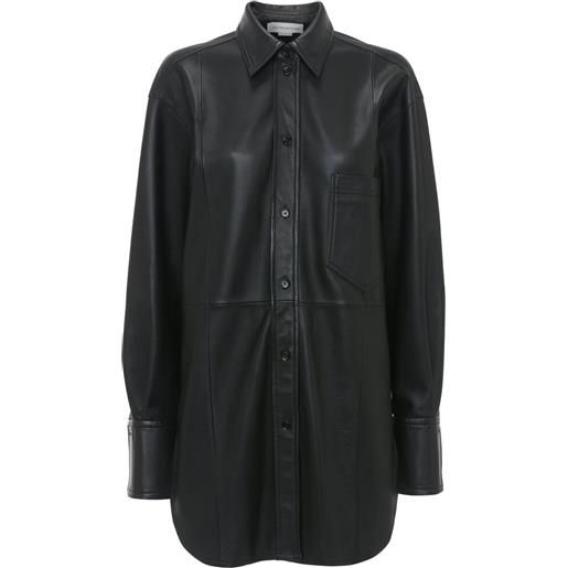 Victoria Beckham camicia in pelle - nero